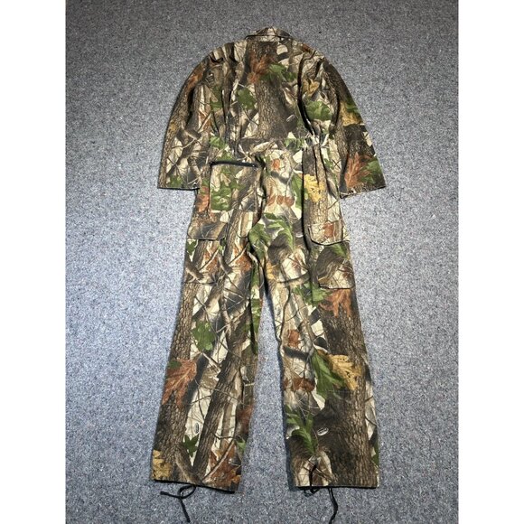 Red Head Camo Camouflage Full Body Coveralls Hunting USA M Regular Vintage - Picture 7 of 8
